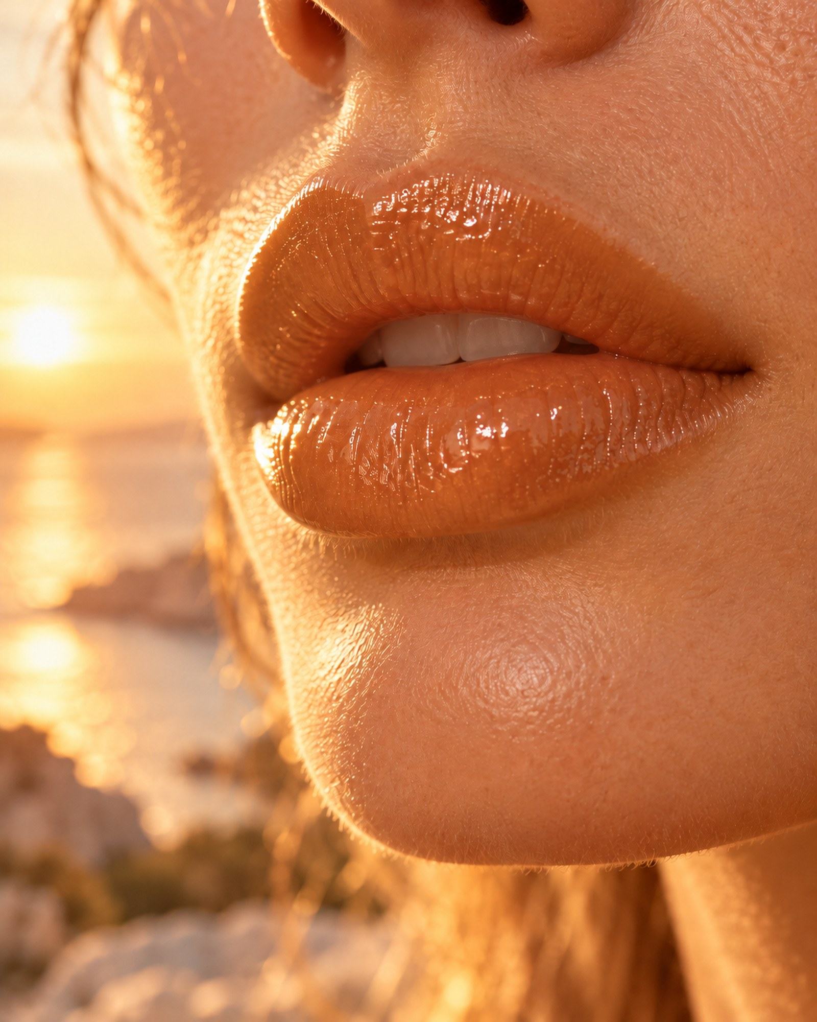 Lips in Golden Hour